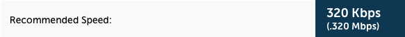 Google Play Music recommended speed table