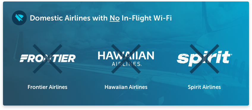 Airlines without in-flight wifi