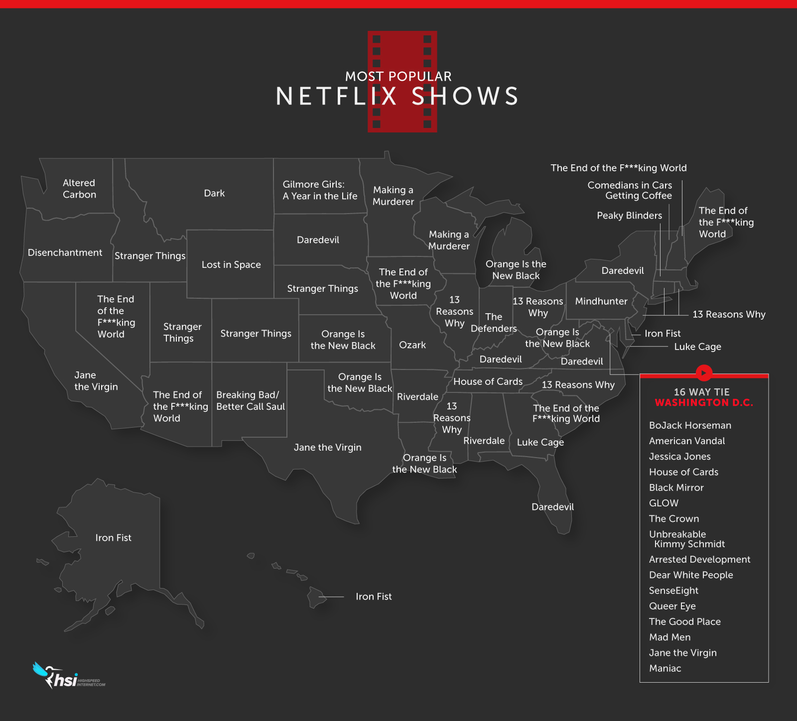 The Most Popular Netflix Show In Each State For 2018