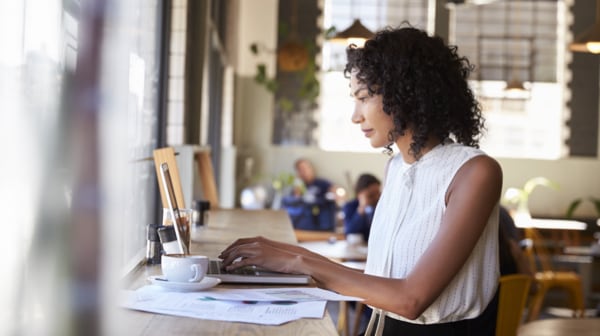 Woman using Wi-Fi image