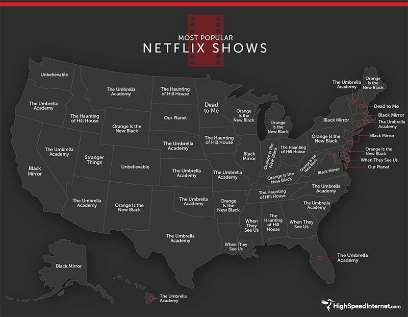 The Most Popular Netflix Show in Each State for 2019