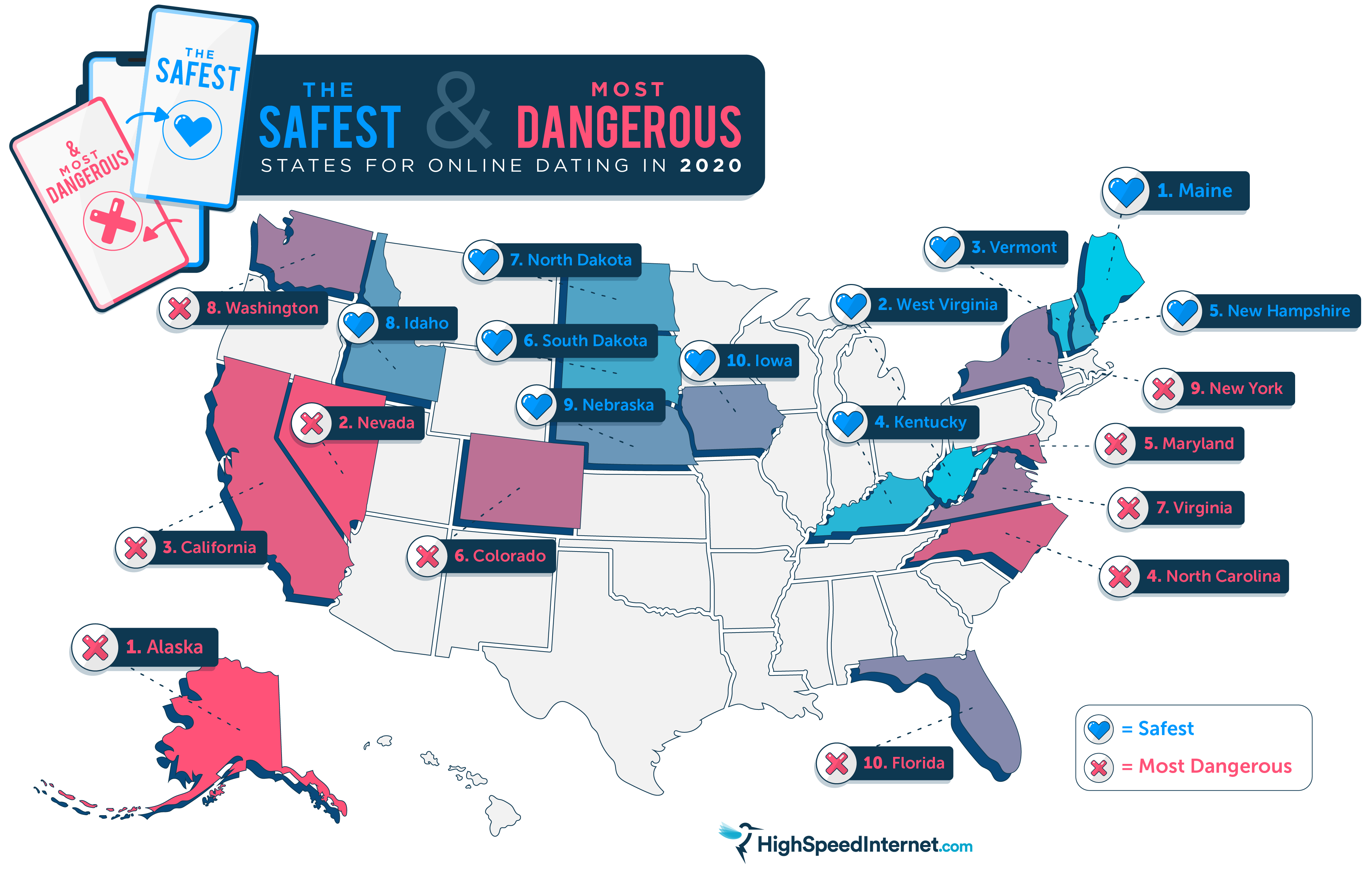 Online Dating Safety map