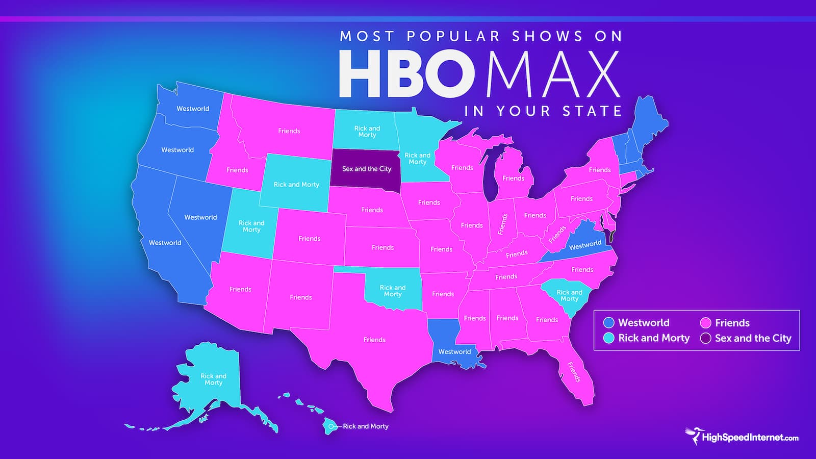 Each State's Favorite H B O Max Show