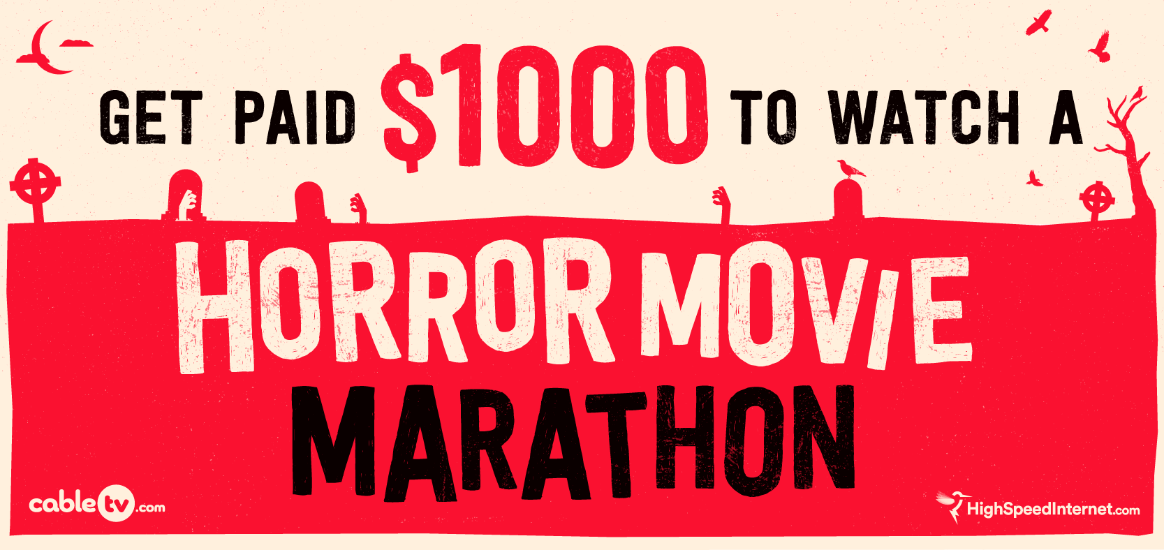 Get paid $1,000 to watch a horror movie marathon this Halloween