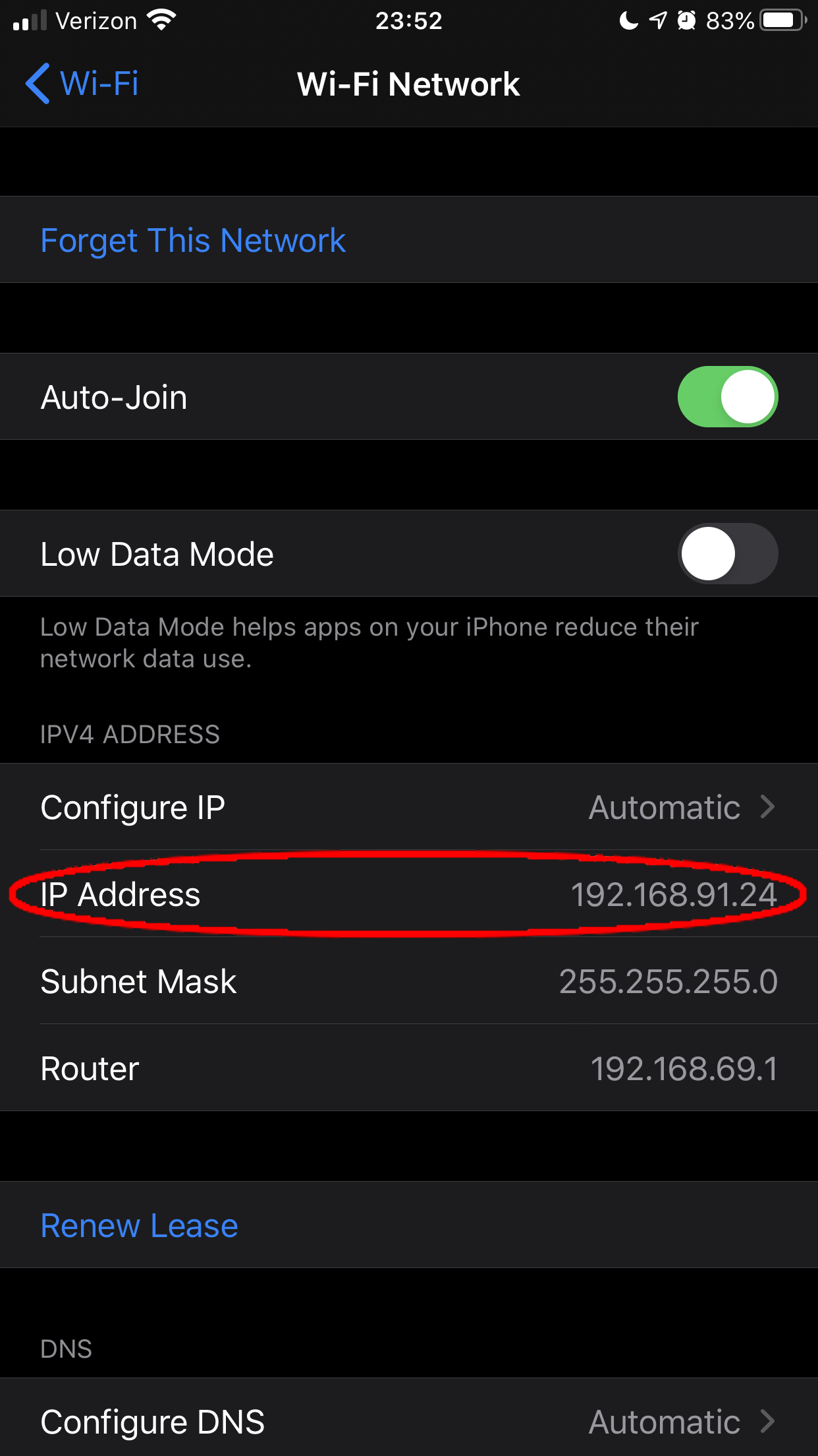 Where to find your IP on an iOS Device