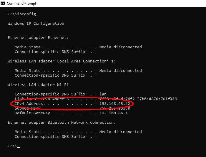 Where to find your IP on a Windows computer