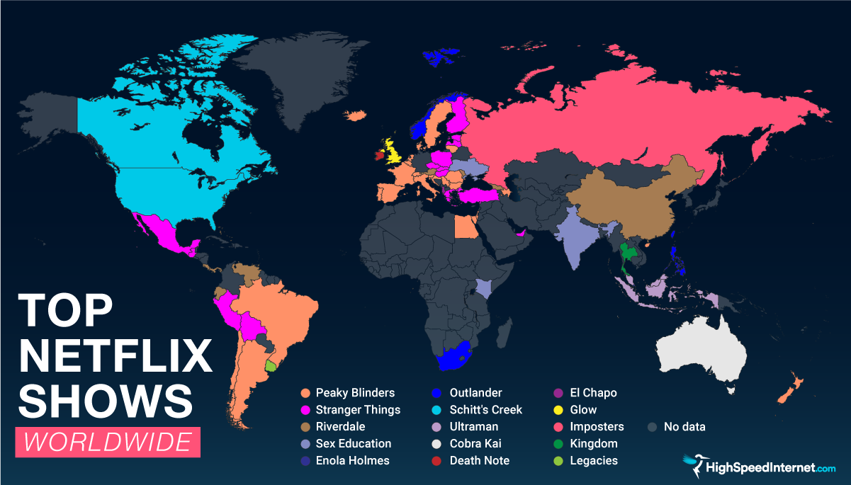 Each country's favorite Netflix show