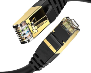 CAT 7 Ethernet Cable 100ft High Speed 10 Gbps 600MHz Black CAT7 Connector LAN  Network Gigabit Internet Wire Patch Cord with Professional S/STP Gold  Plated Premium Shielded Twisted Pair 