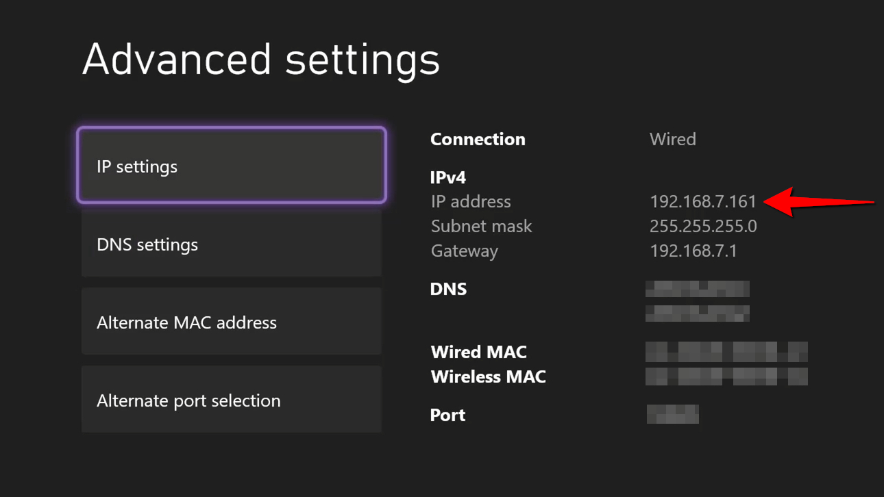 Xbox One Find IP Address