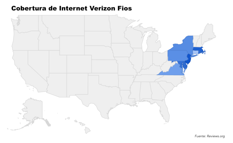 Cobertura Internet Verizon Fios