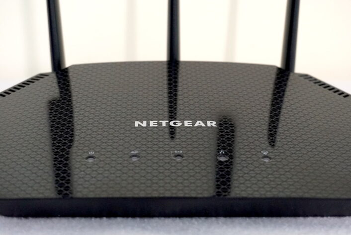 Close up shot of NETGEAR R6700AX router