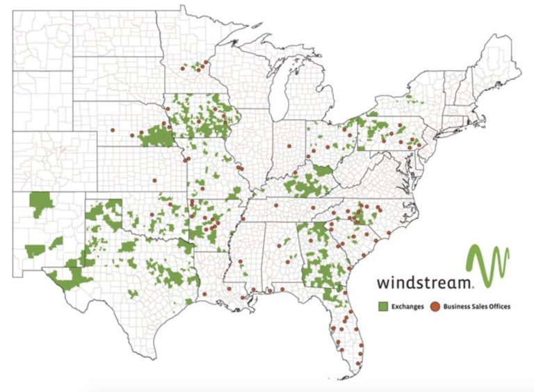 Disponibilidad Windstream Mapa de cobertura