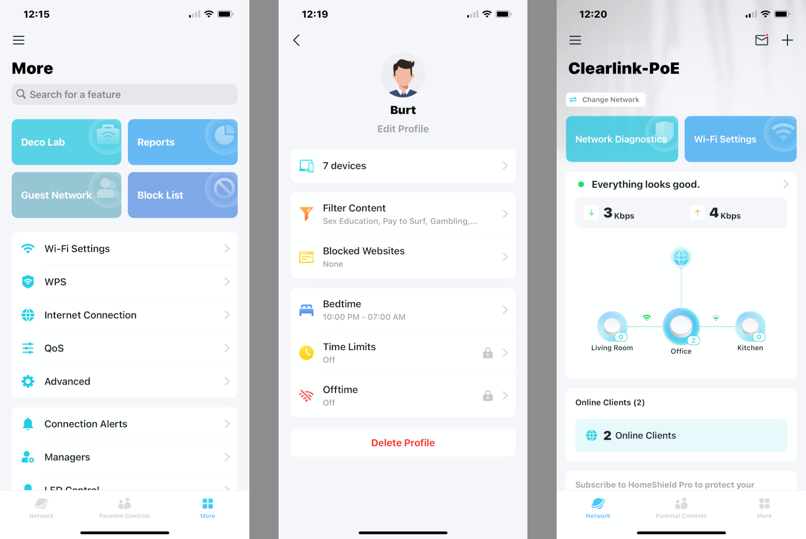 TP-Link-Deco-X50-PoE-app-interface Screenshots of Deco app