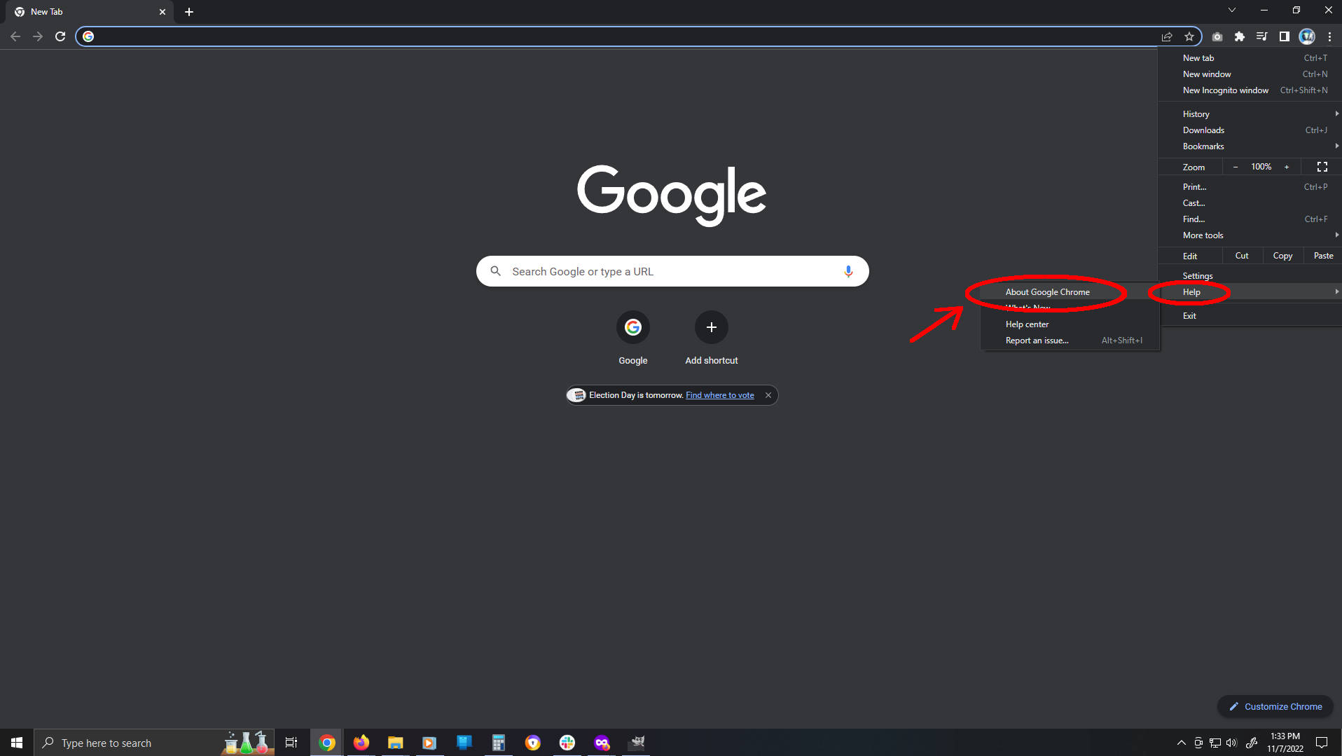 Update Chrome Step 2