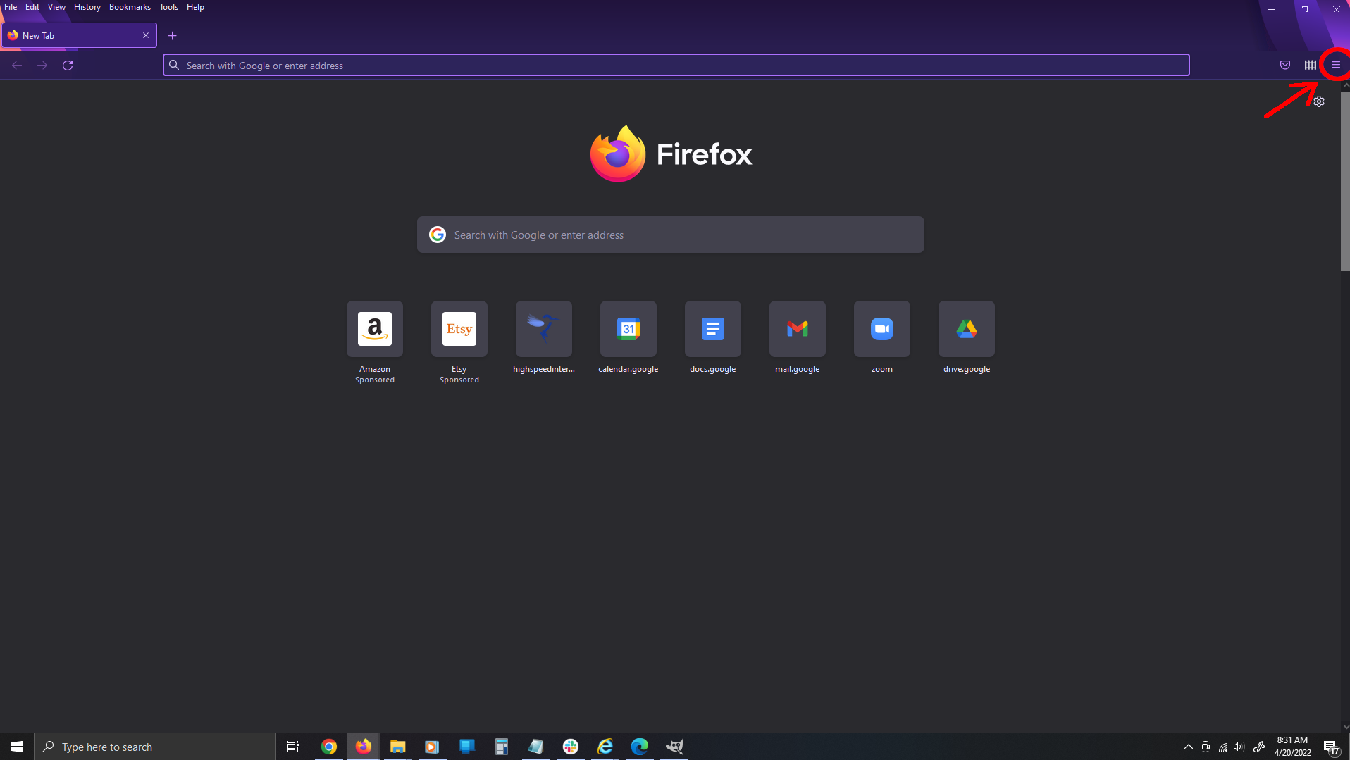 Update Firefox Step 1