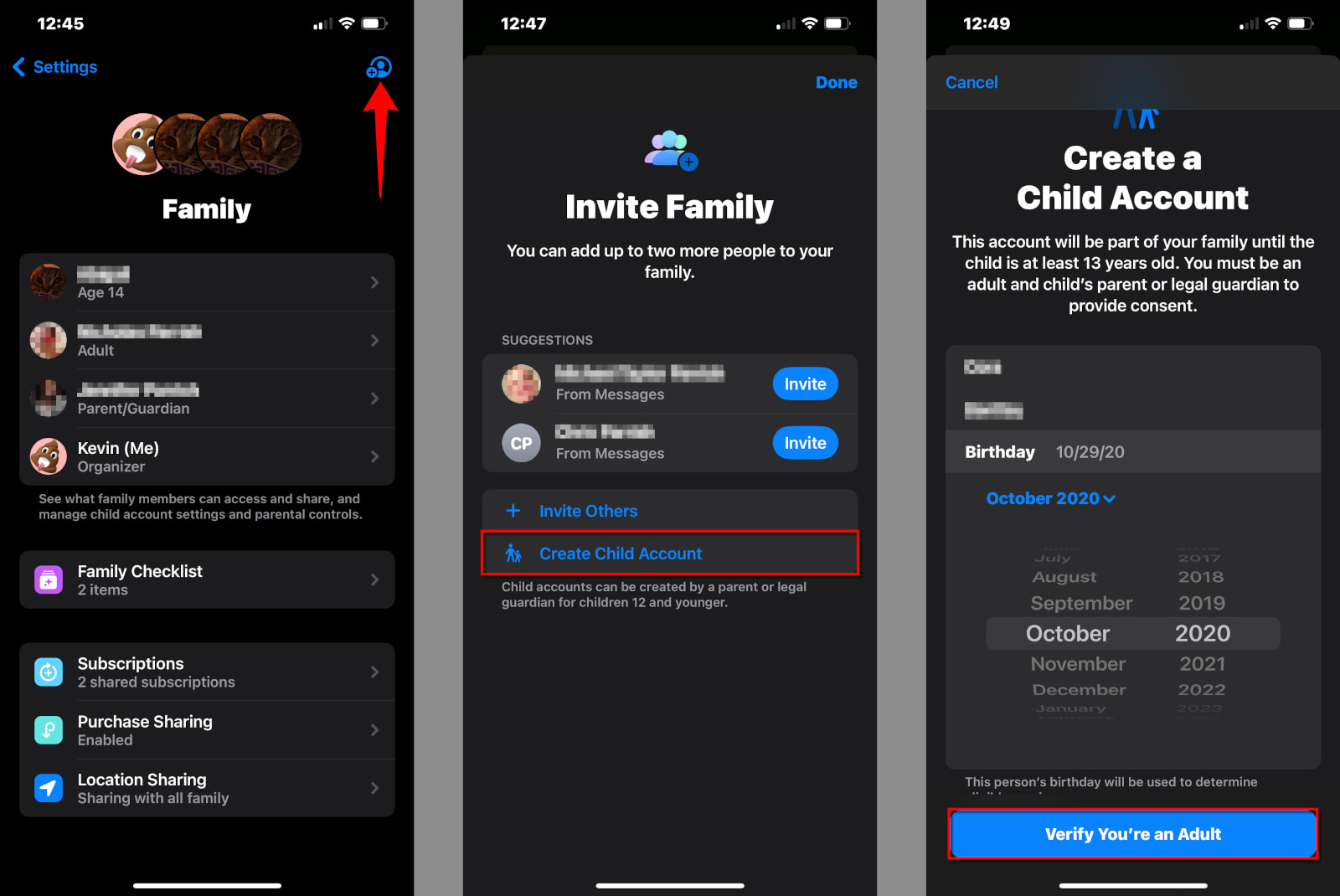 Apple ID setup for children part 1