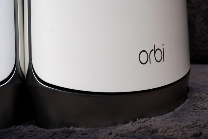 Close up shot of Orbi logo