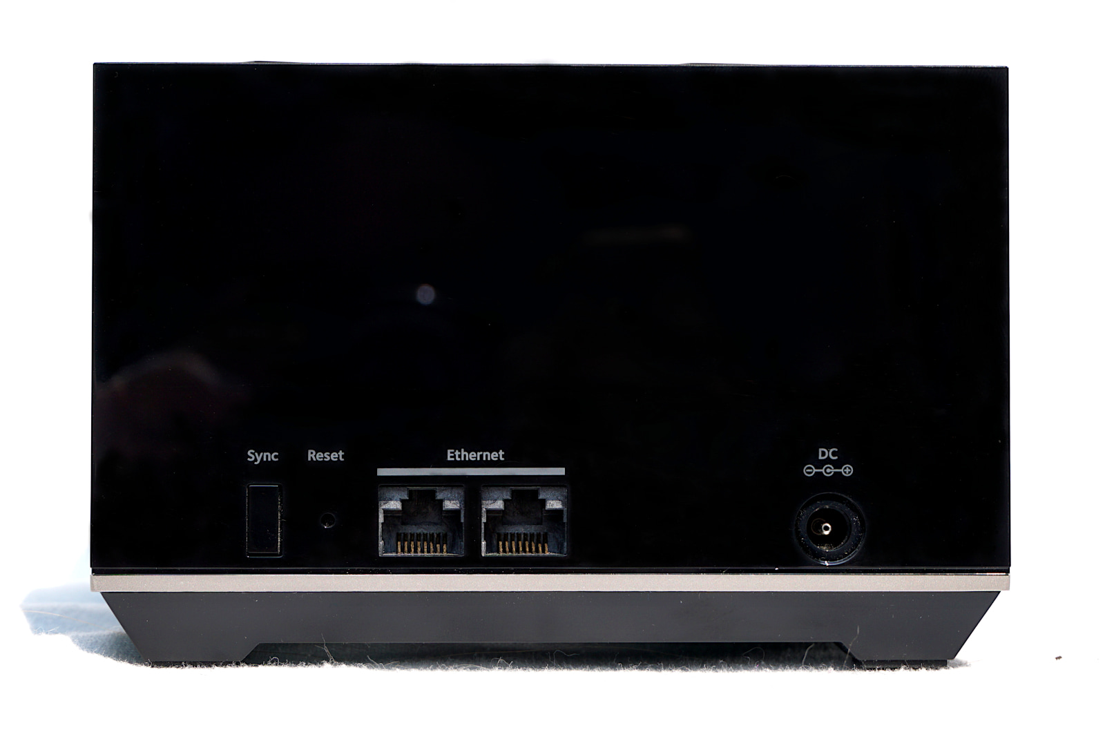 netgear-nighthawk-mk83-satellite Rear of Nighthawk MK83 unit with two ethernet ports