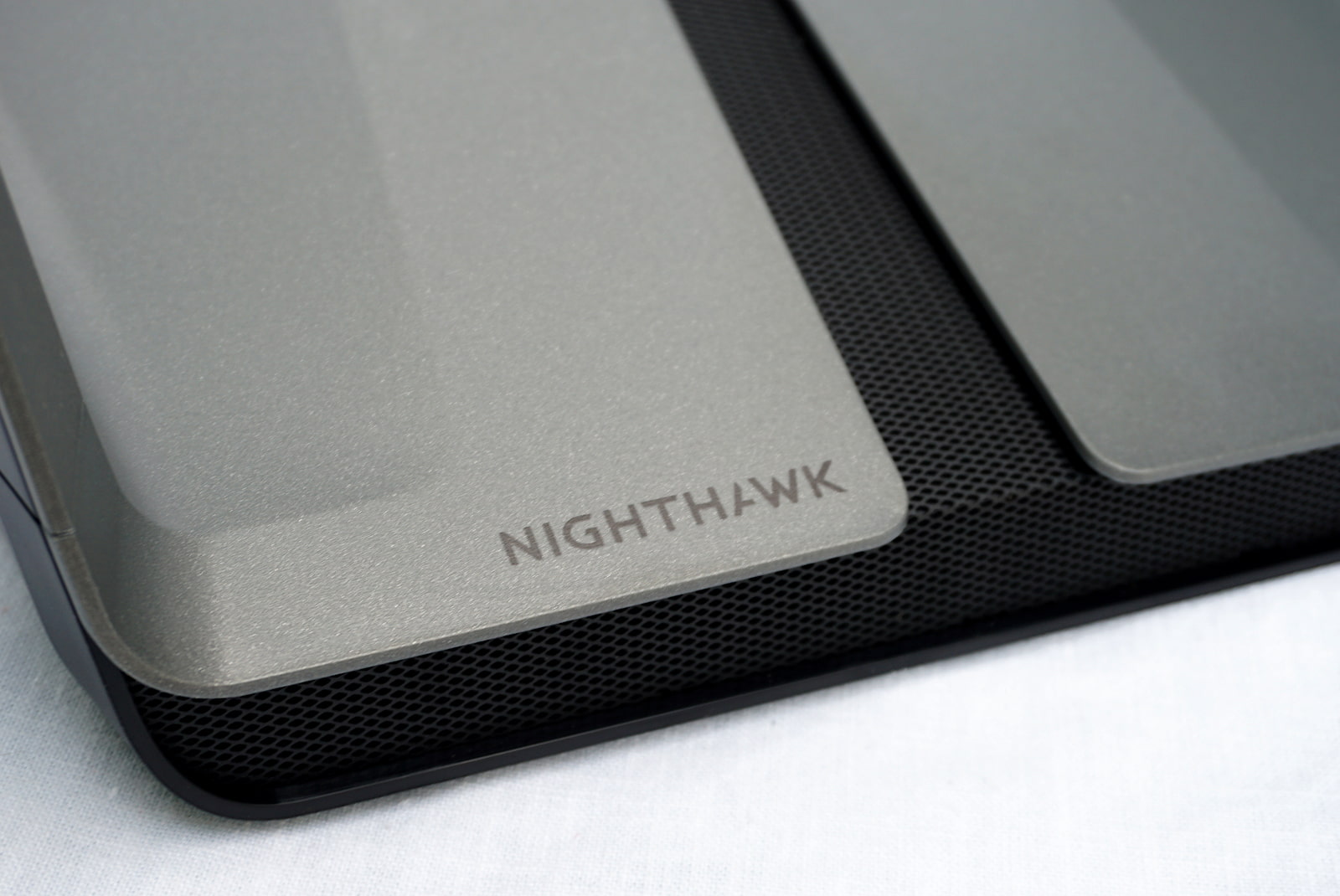 close up of logo on nighthawk rax80