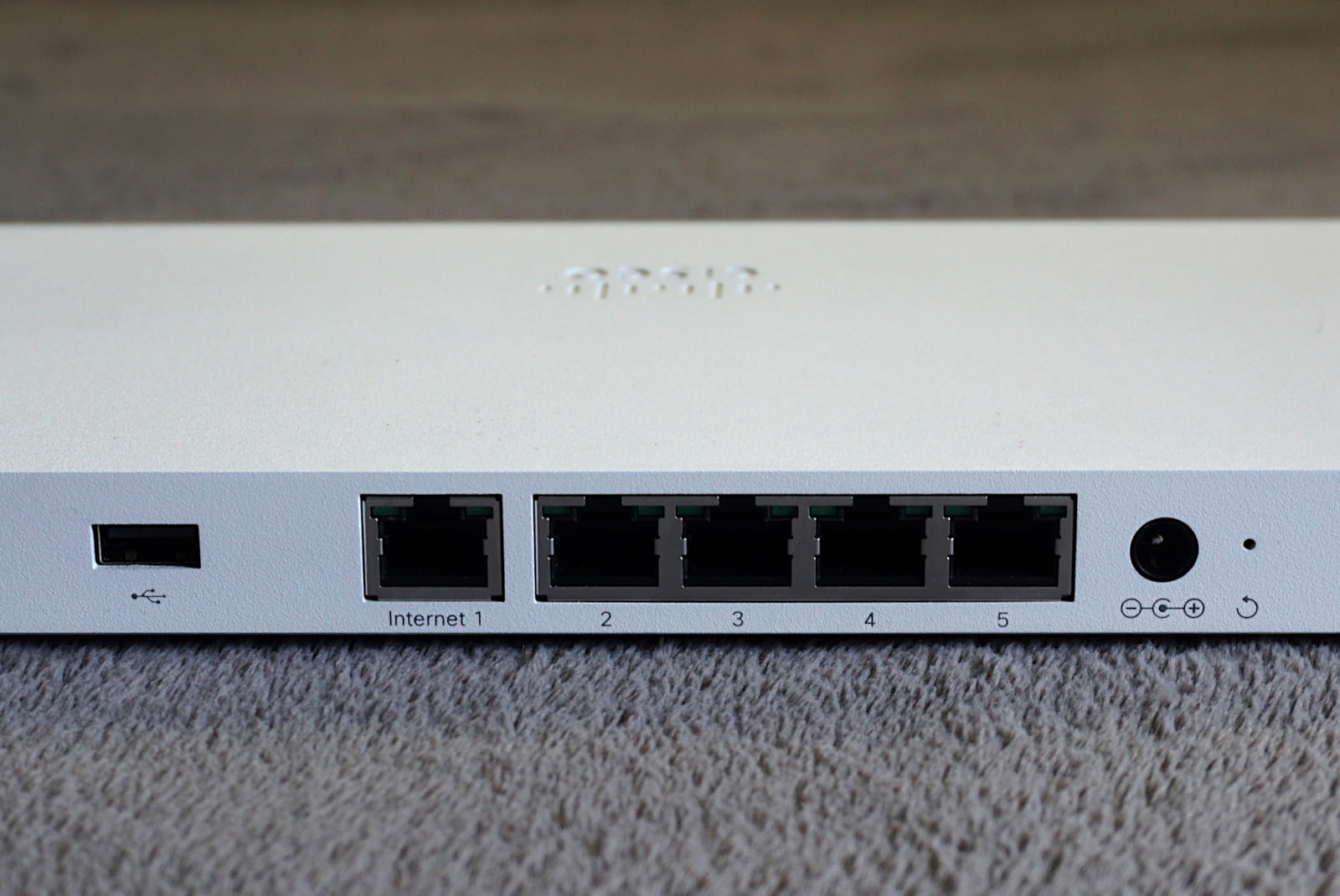 Ports on rear of firewall router