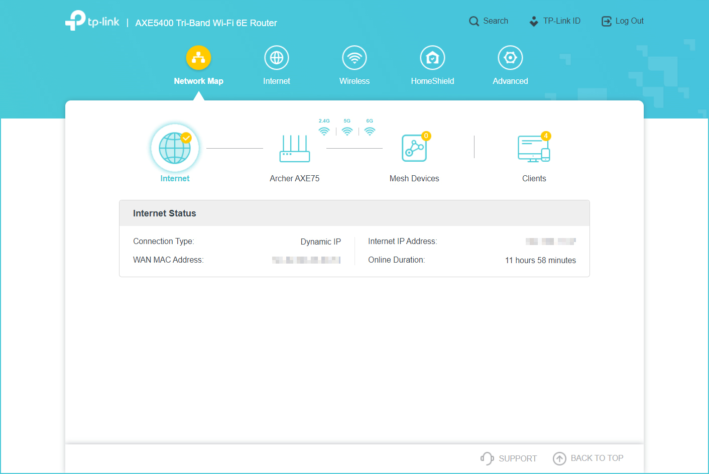 archer-axe75-web-interface Web interface for Archer AXE75