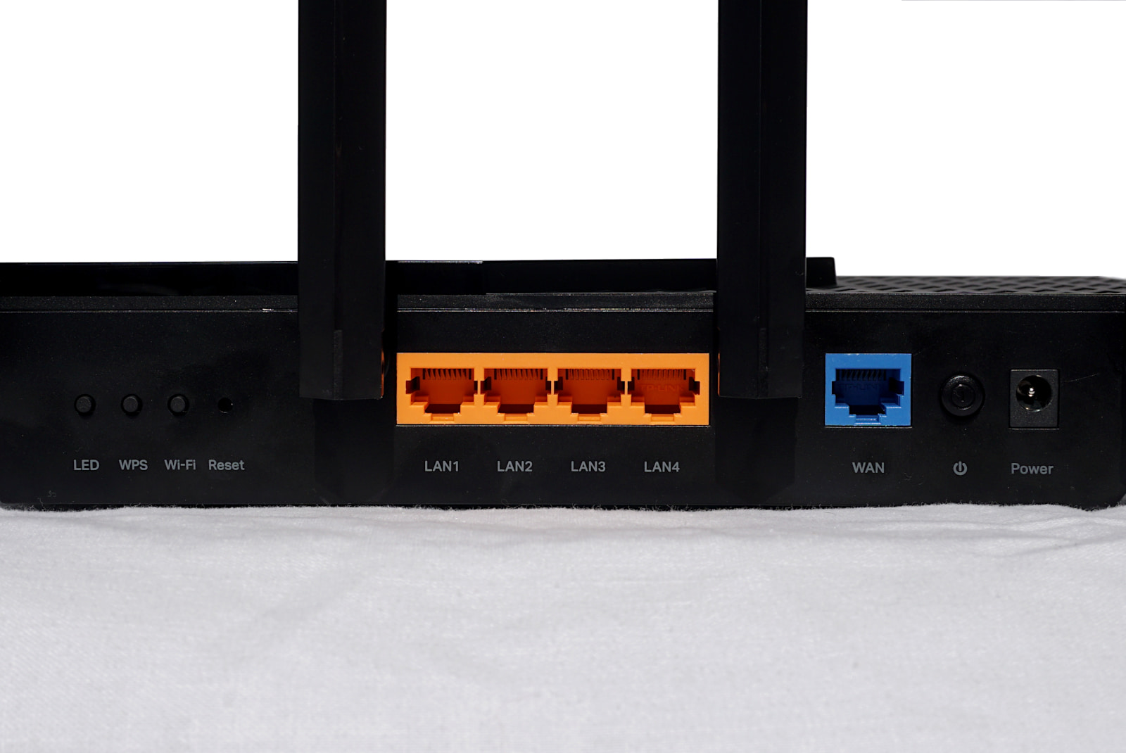 tplink-archer-axe75-ports Ports on rear of Archer AXE75