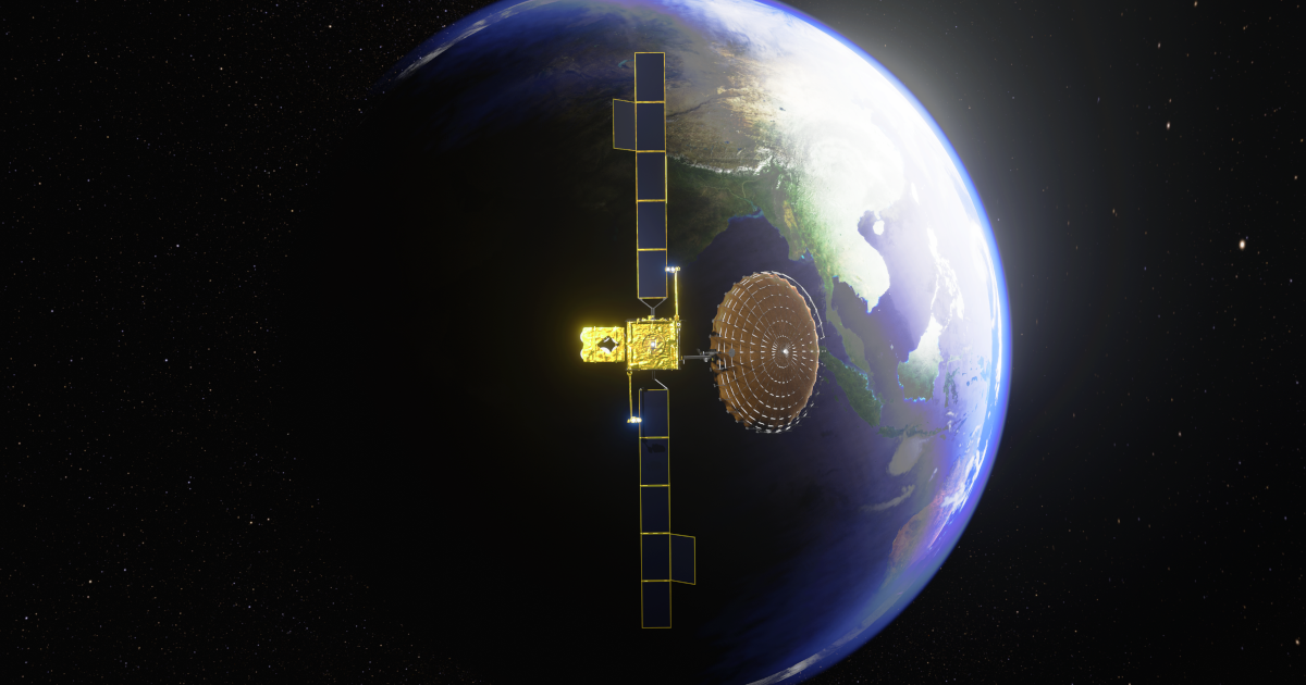 Inmarsat-6 F1 An artist's rendering of the Inmarsat-6 F1 satellite.