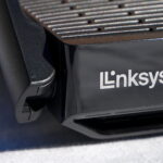 Close-up of Linksys Hydra Pro 6E logo