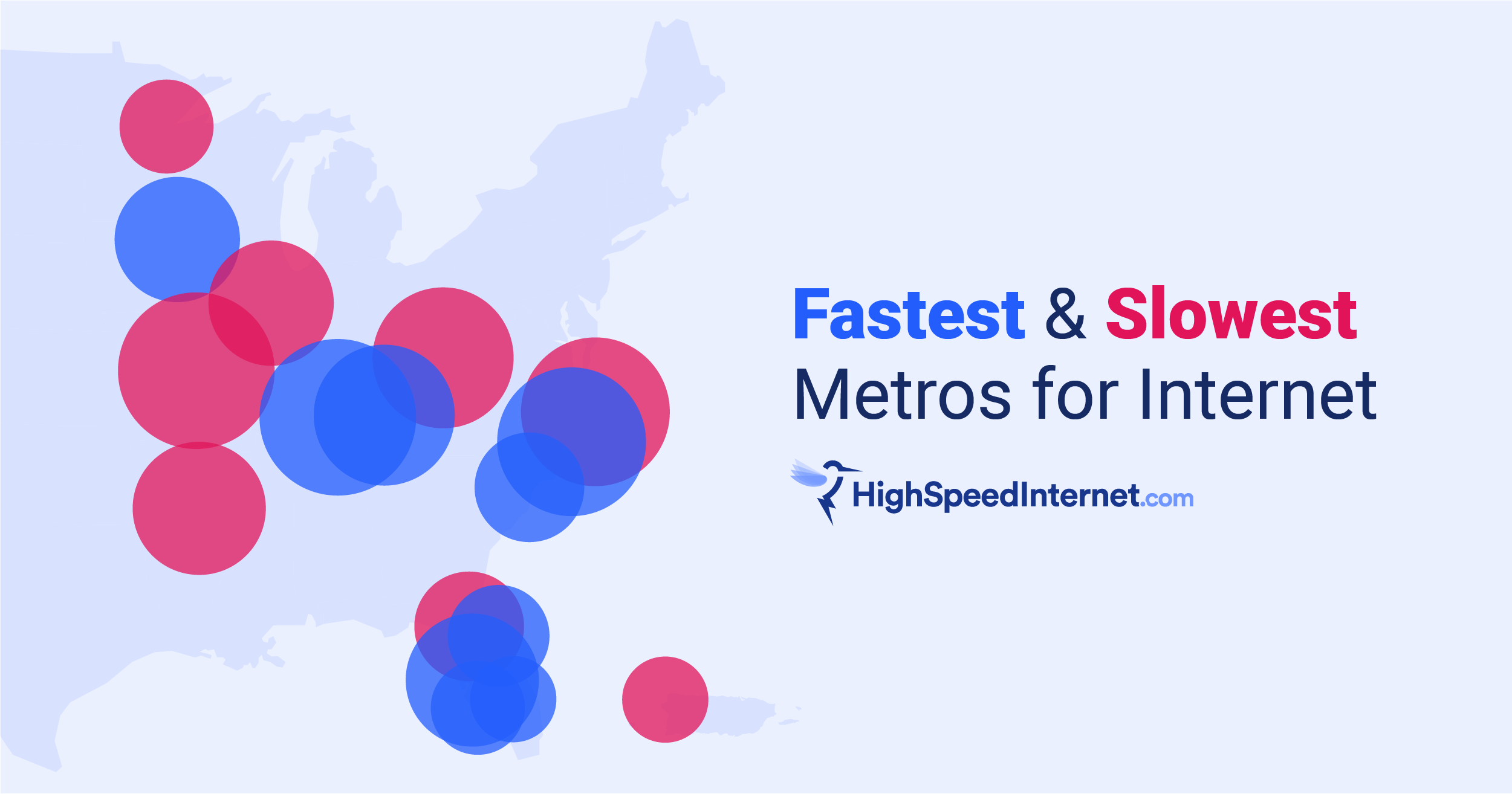 The US metropolitan areas with the fastest and slowest internet speeds in 20204