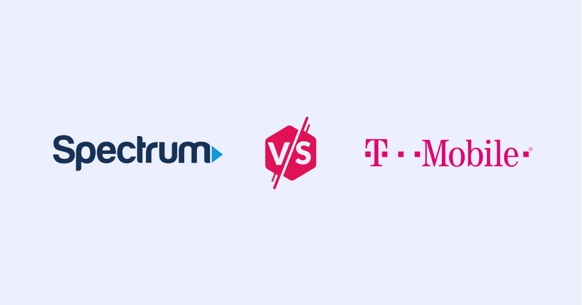 Spectrum and T-Mobile logos versus graphic