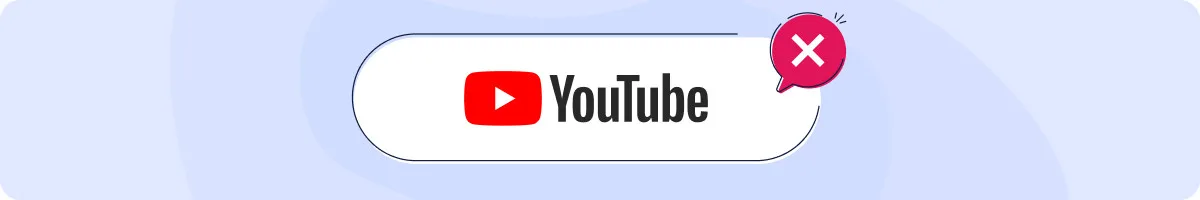 YouTube outage graphic