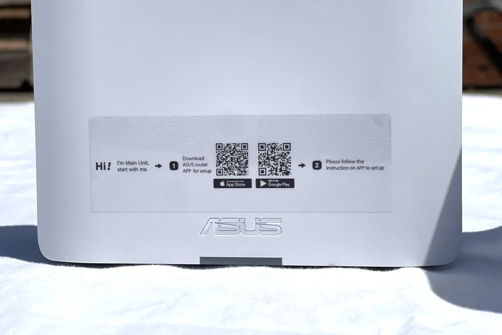ASUS ZenWiFi BT10 router unit label