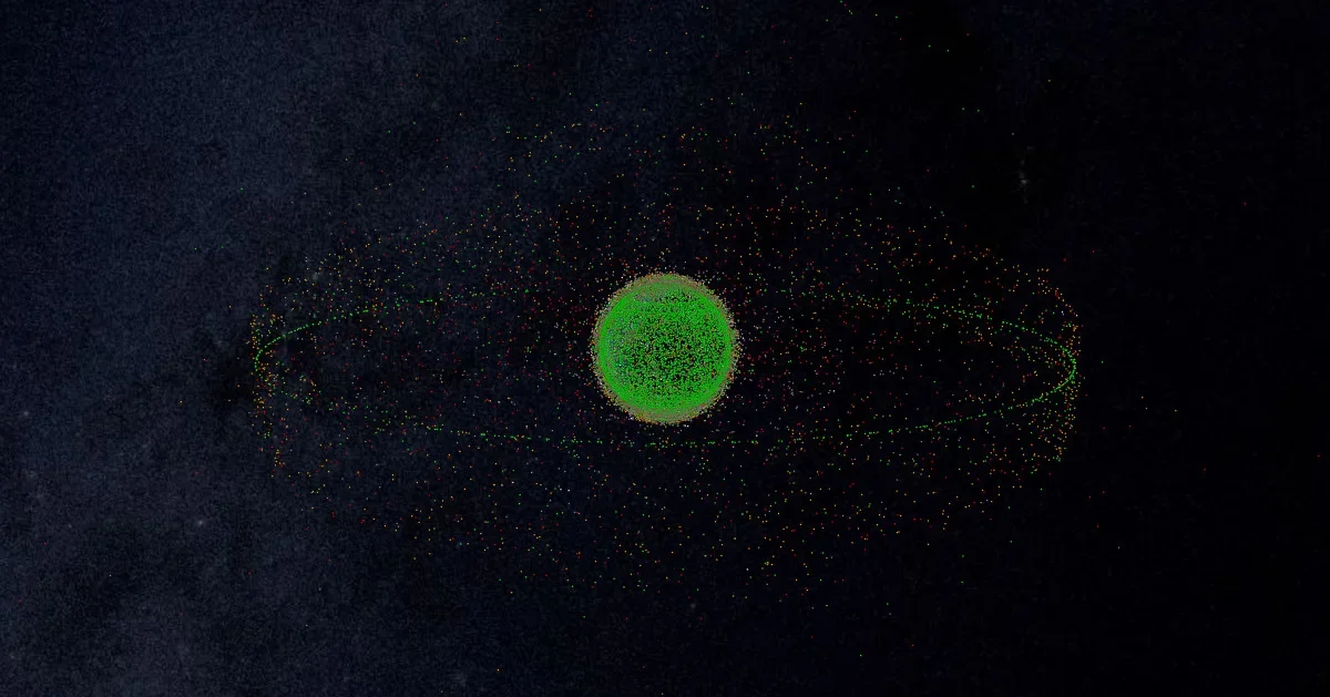 LEO, MEO, and GSO satellites in different orbits around the Earth. Image courtesy of Spacebook.