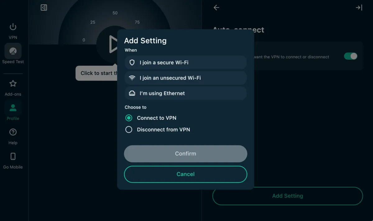 express-vpn-auto-connect ExpressVPN's auto-connect feature.