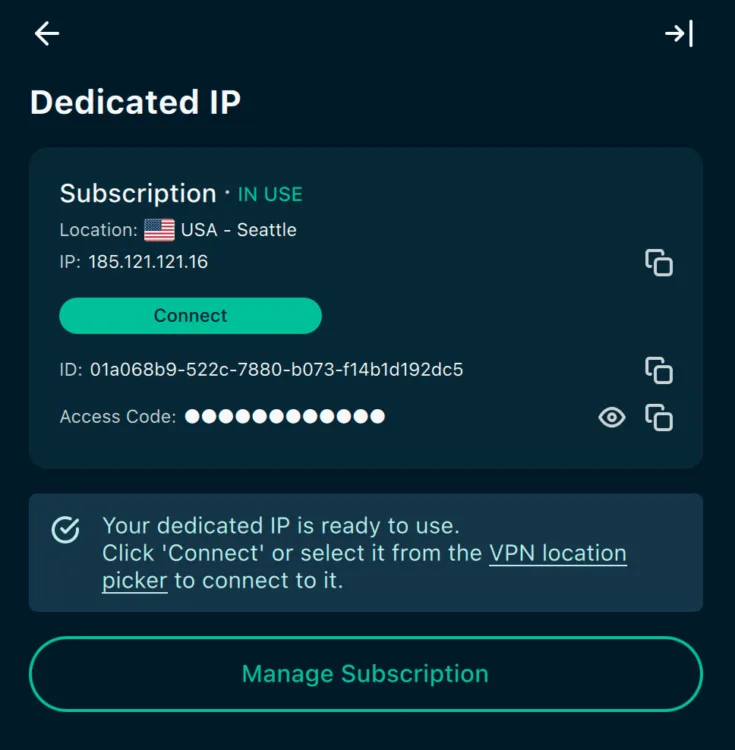 expressvpn-dedicated-ip-address (1) ExpressVPN's Dedicated IP add-on.